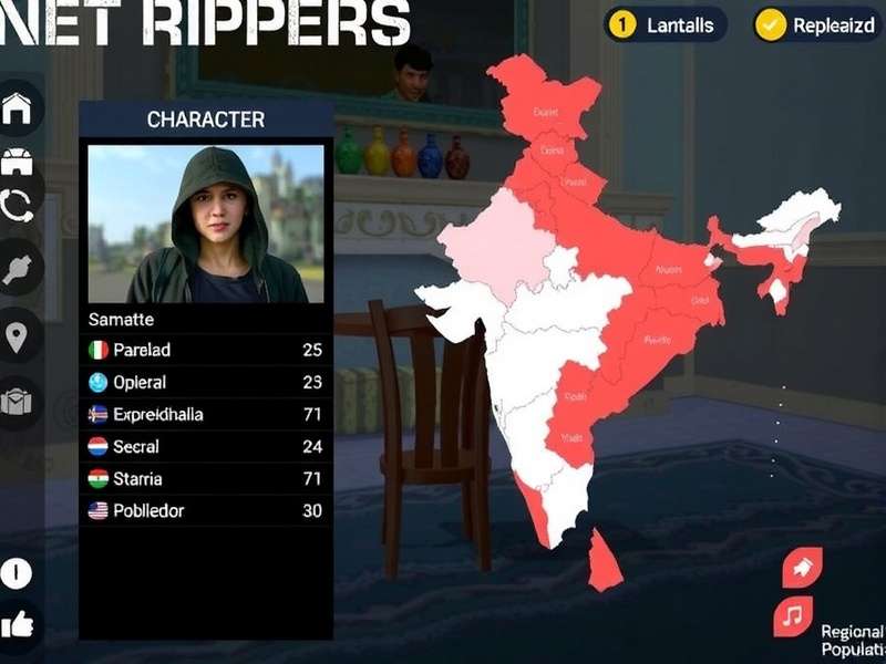 Net Rippers Bharat Character Selection Screen